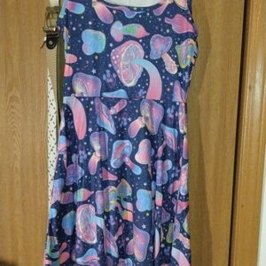 Colorful Mushroom Print Dress